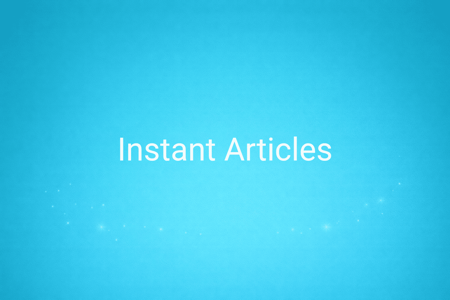 Illustration minimaliste sur fond bleu avec texte "Instant Articles", définition liée à la catégorie e-commerce du glossaire marketing de M-Twice