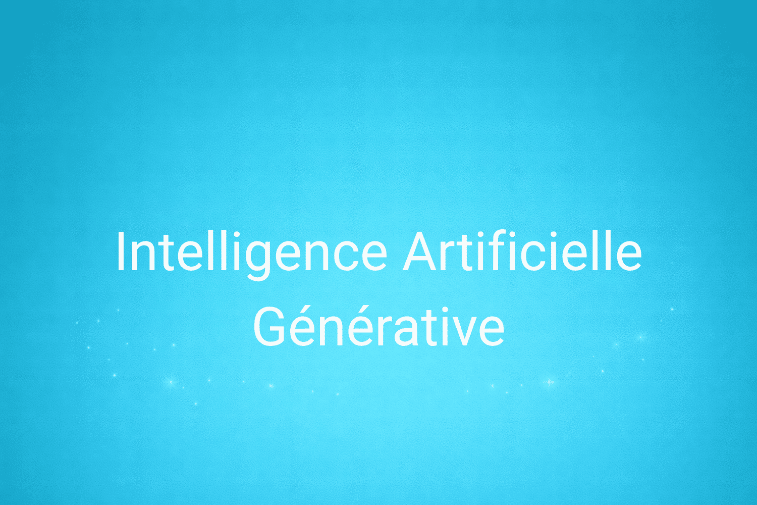Illustration minimaliste sur fond bleu avec texte "Intelligence Artificielle Générative", définition liée à la catégorie IA & Data du glossaire marketing de M-Twice