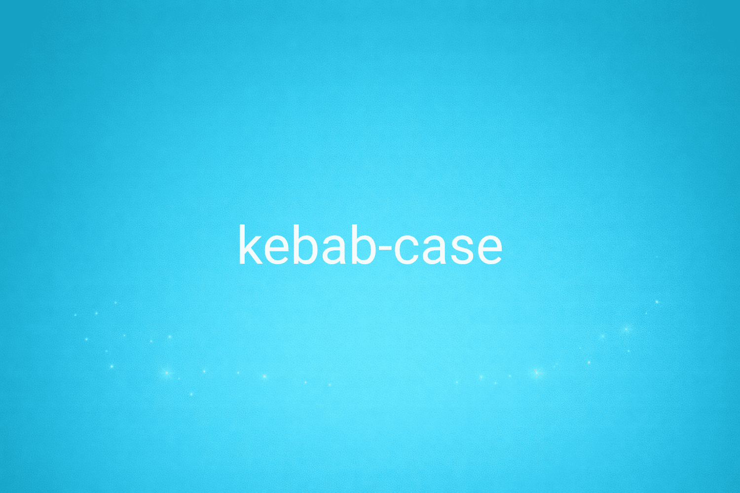 Illustration minimaliste sur fond bleu avec texte "kebab-case", définition liée à la catégorie e-commerce du glossaire marketing de M-Twice