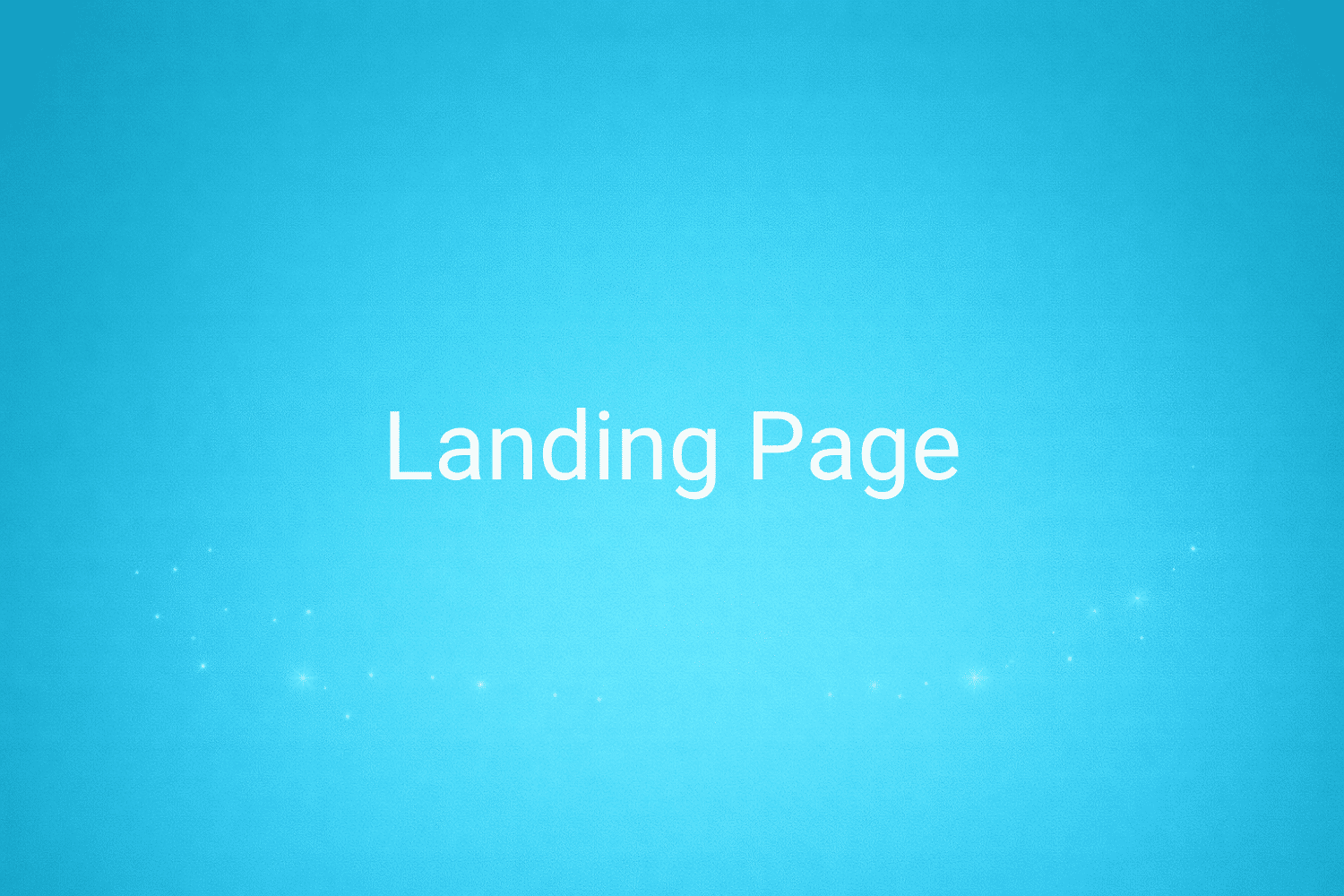 Illustration minimaliste sur fond bleu avec texte "Landing Page", définition liée à la catégorie e-commerce du glossaire marketing de M-Twice