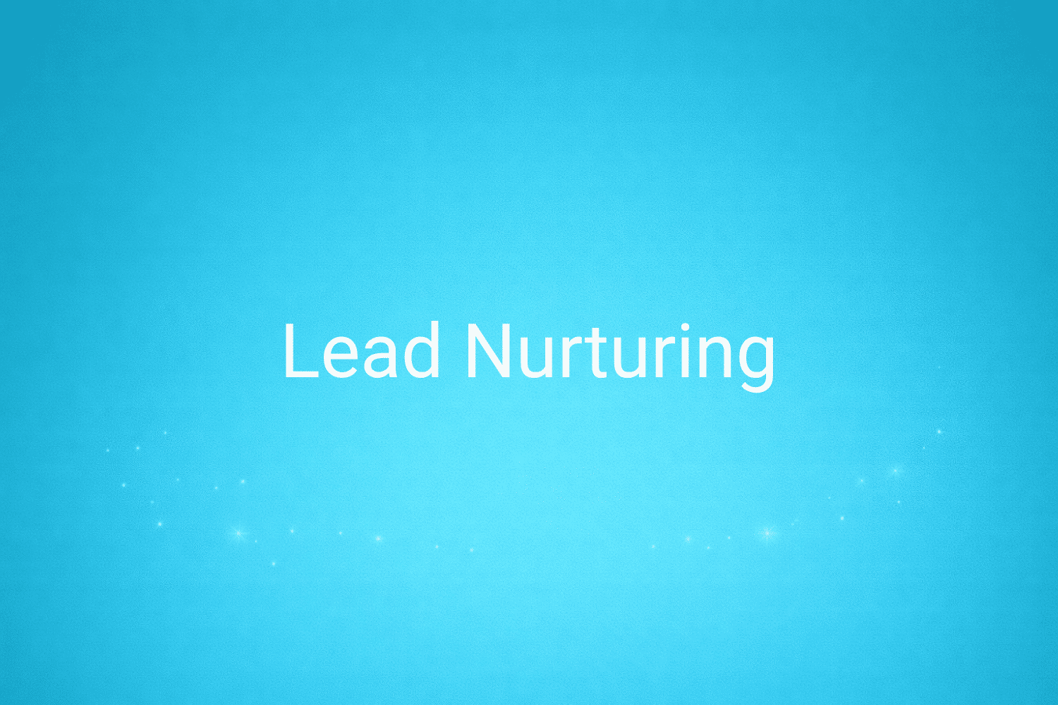 Illustration minimaliste sur fond bleu avec texte "Lead Nurturing", définition liée à la catégorie Marketing de contenus du glossaire marketing de M-Twice