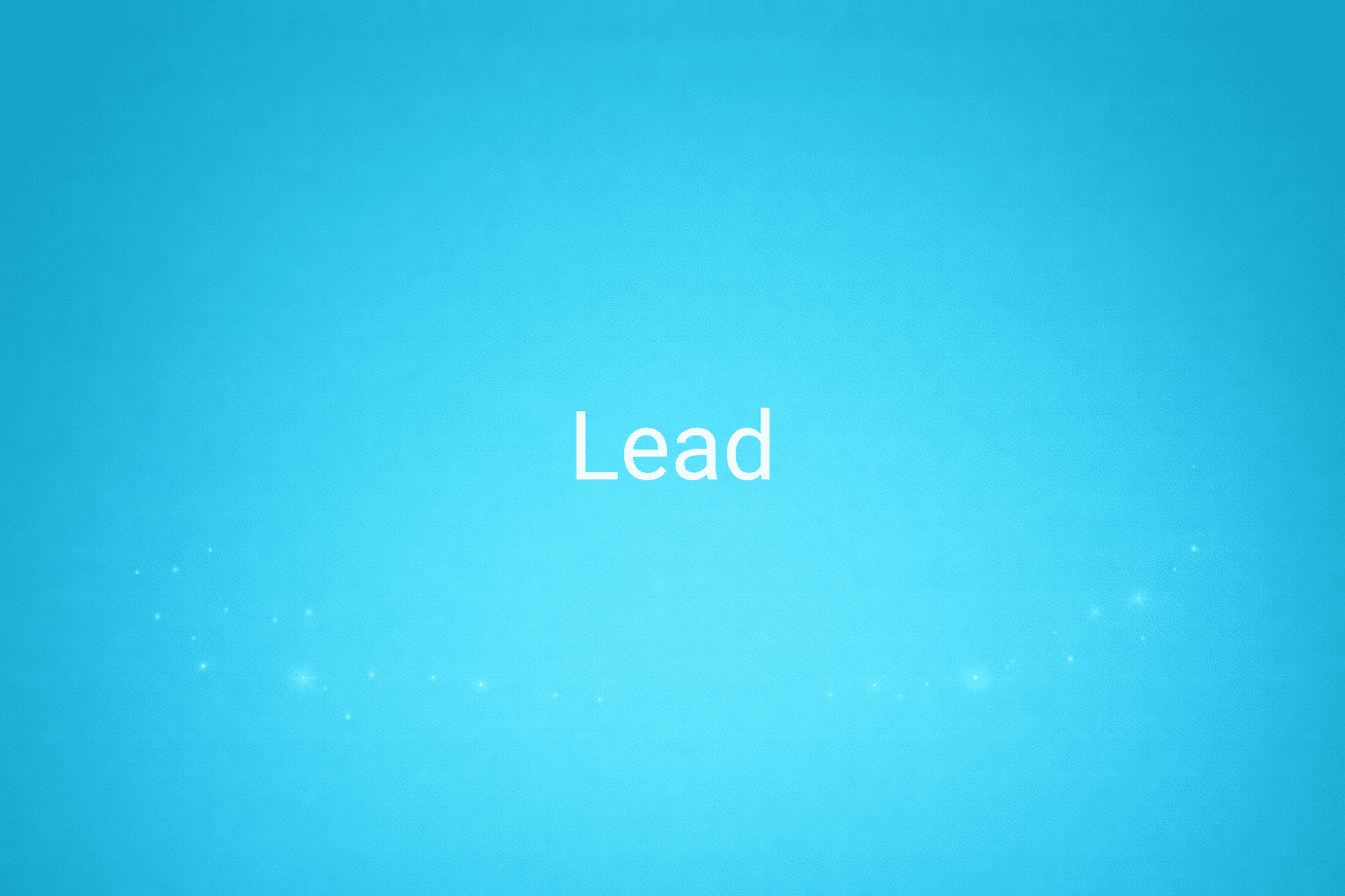 Illustration minimaliste sur fond bleu avec texte "Lead", définition liée à la catégorie Stratégie Marketing du glossaire marketing de M-Twice
