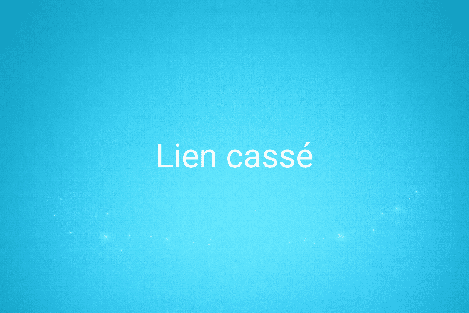Illustration minimaliste sur fond bleu avec texte "Lien cassé", définition liée à la catégorie SEO du glossaire marketing de M-Twice