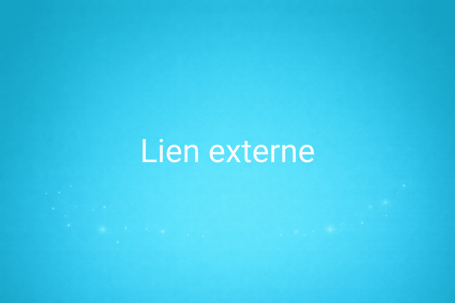 Illustration minimaliste sur fond bleu avec texte "Lien externe", définition liée à la catégorie e-commerce du glossaire marketing de M-Twice