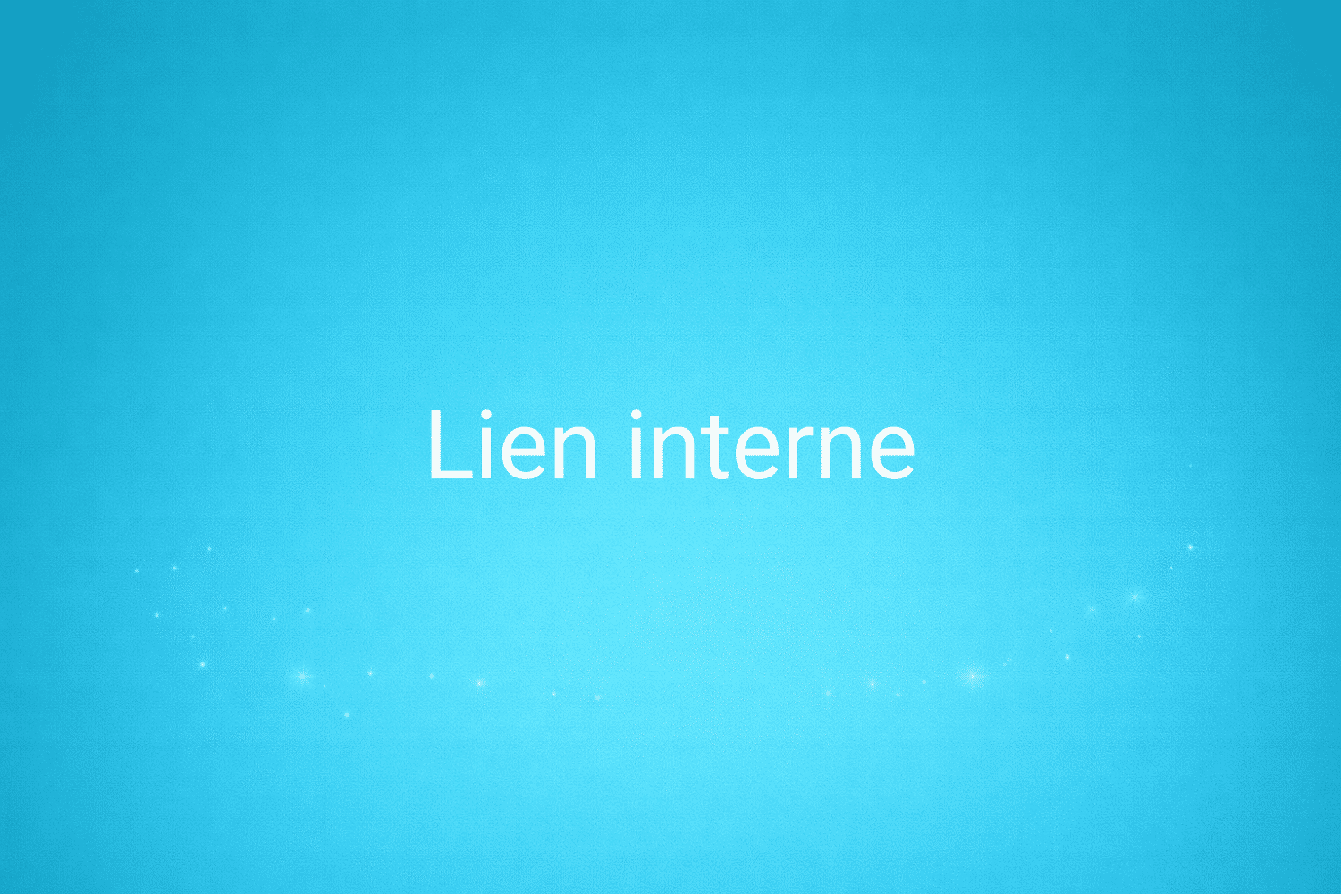 Illustration minimaliste sur fond bleu avec texte "Lien interne", définition liée à la catégorie e-commerce du glossaire marketing de M-Twice