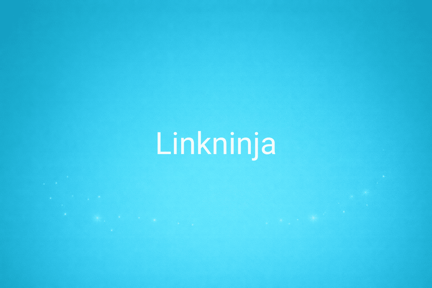 Illustration minimaliste sur fond bleu avec texte "Linkninja", définition liée à la catégorie SEO du glossaire marketing de M-Twice