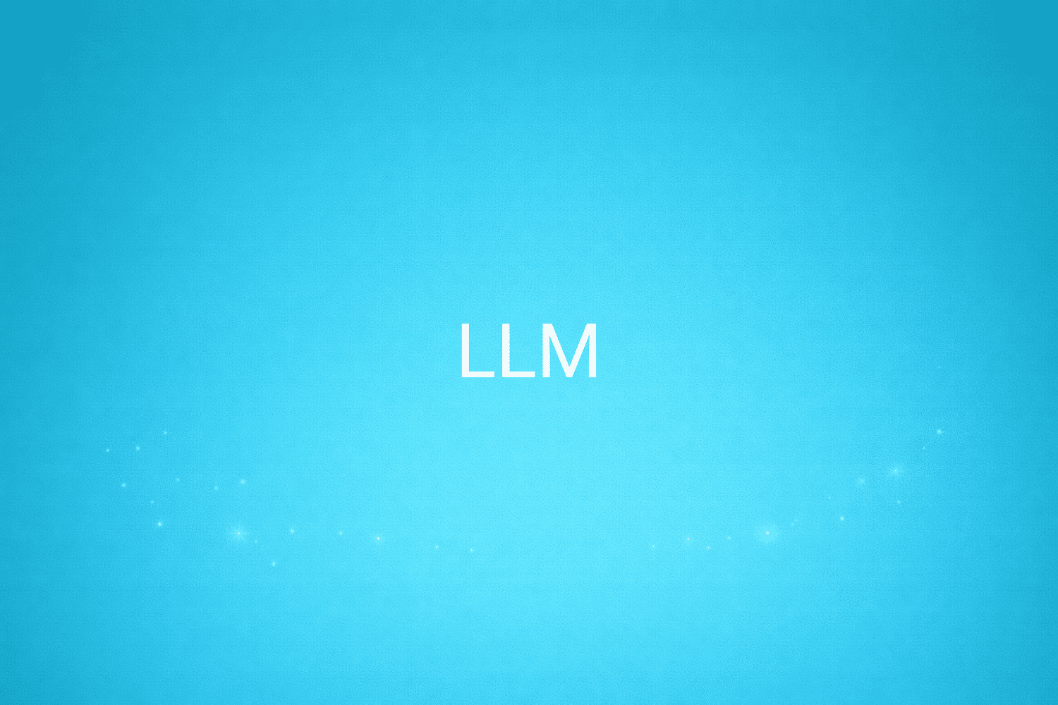 Illustration minimaliste sur fond bleu avec texte "LLM", définition liée à la catégorie IA & Data du glossaire marketing de M-Twice