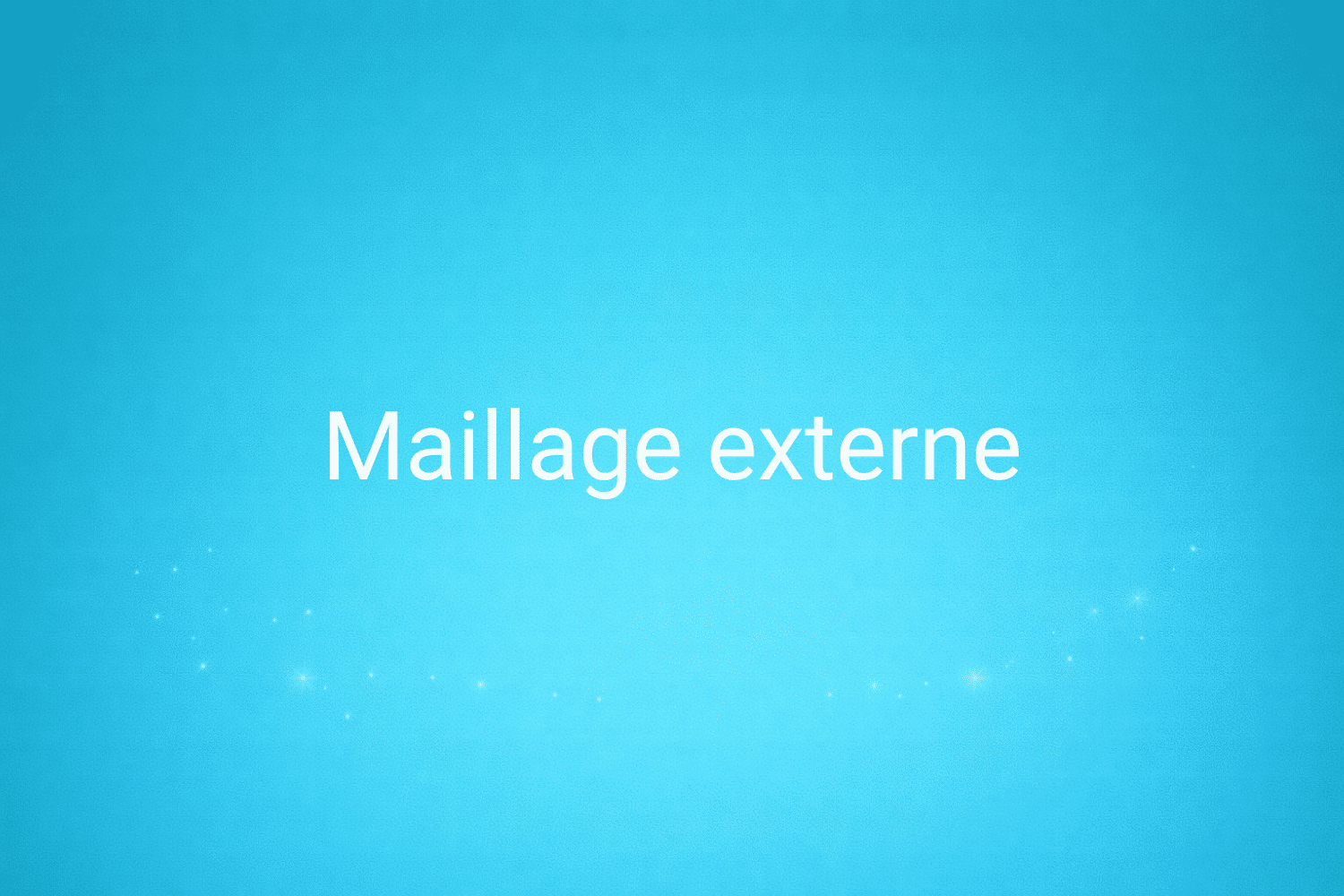 Illustration minimaliste sur fond bleu avec texte "Maillage externe", définition liée à la catégorie SEO du glossaire marketing de M-Twice