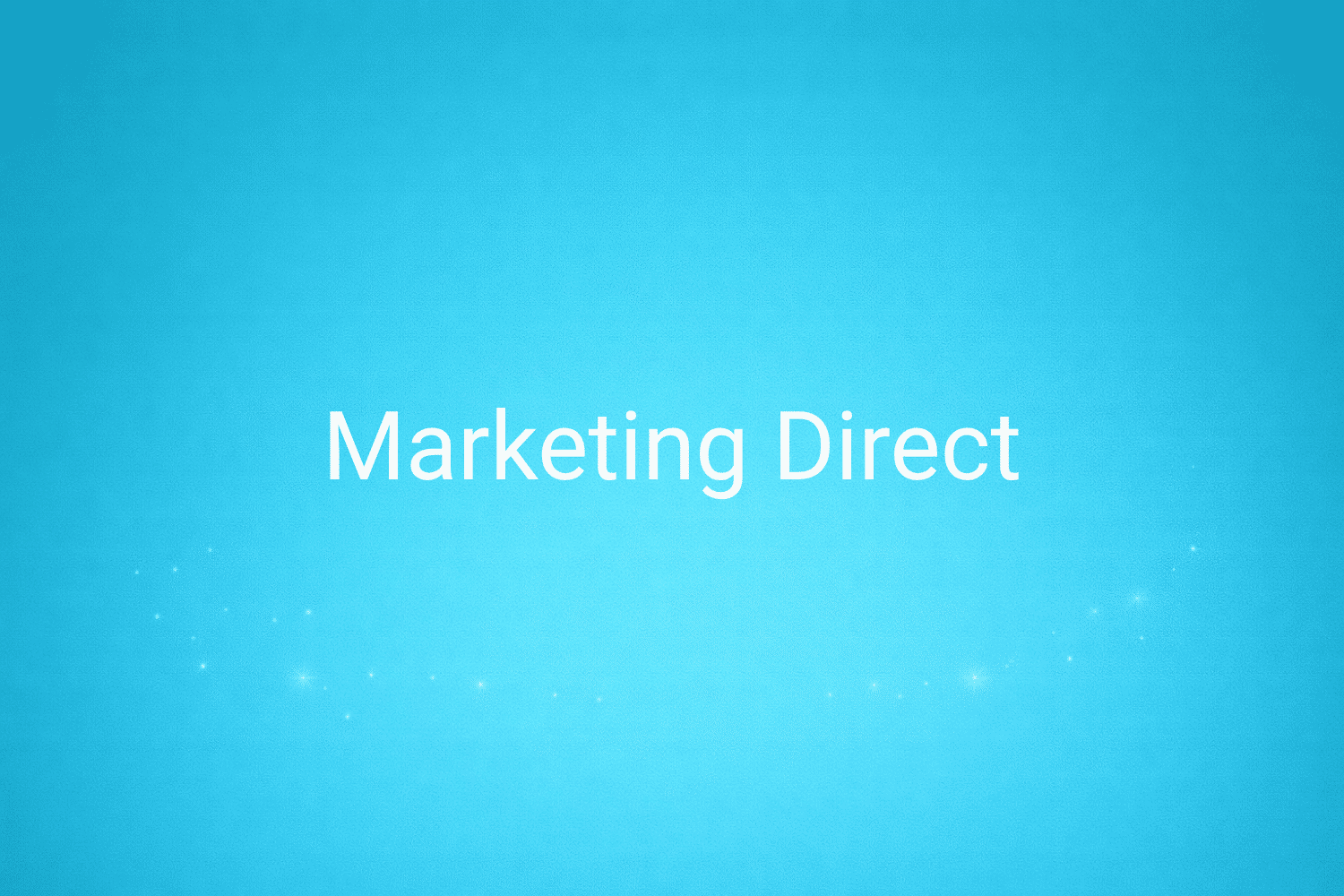 Illustration minimaliste sur fond bleu avec texte "Marketing Direct", définition liée à la catégorie Stratégie Marketing du glossaire marketing de M-Twice