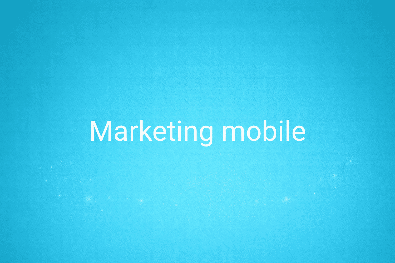 Illustration minimaliste sur fond bleu avec texte "Marketing mobile", définition liée à la catégorie Stratégie Marketing du glossaire marketing de M-Twice