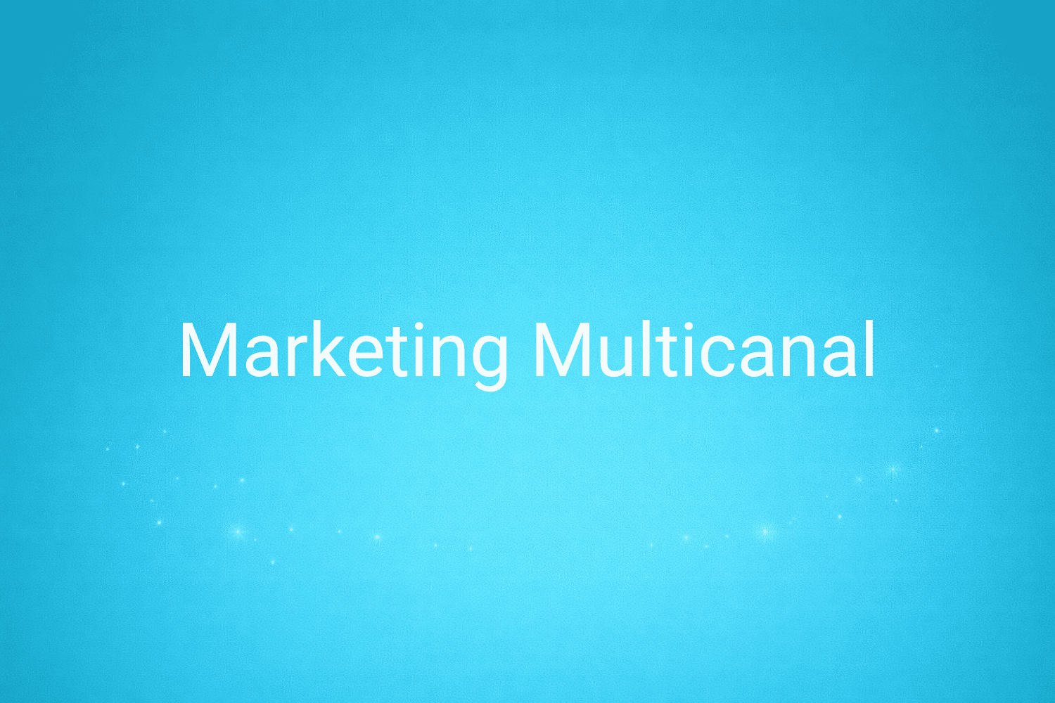 Illustration minimaliste sur fond bleu avec texte "Marketing Multicanal", définition liée à la catégorie Stratégie Marketing du glossaire marketing de M-Twice