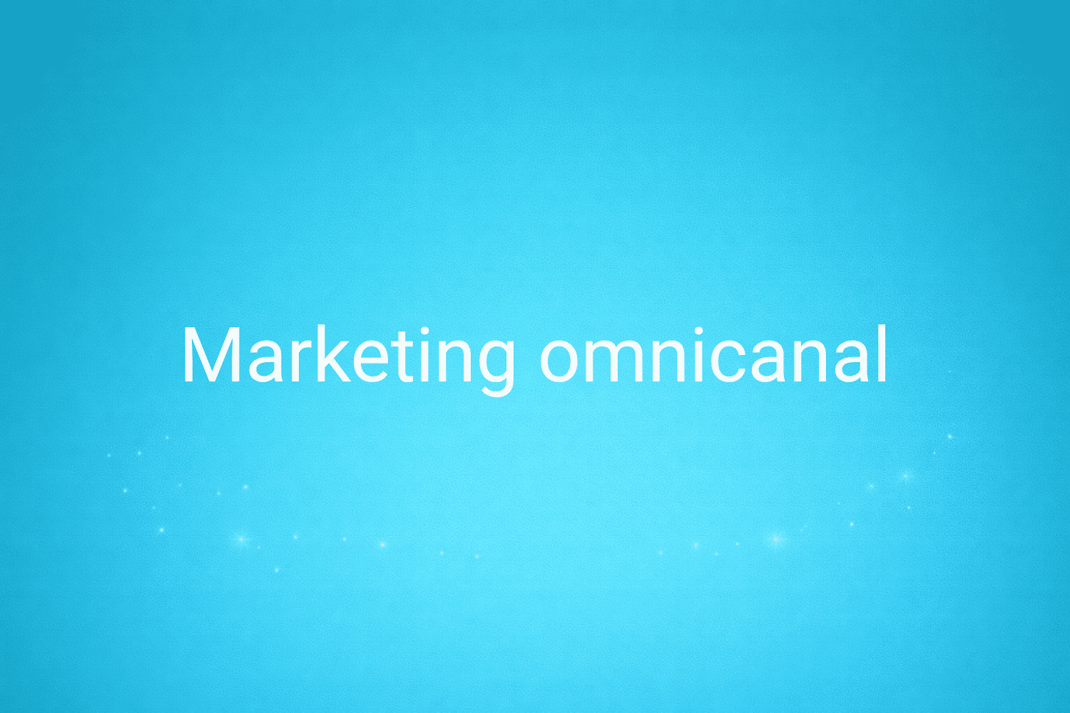 Illustration minimaliste sur fond bleu avec texte "Marketing omnicanal", définition liée à la catégorie Stratégie Marketing du glossaire marketing de M-Twice