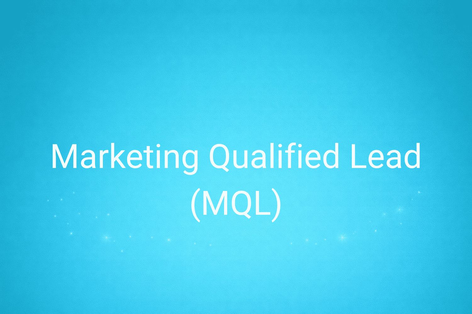 Illustration minimaliste sur fond bleu avec texte "Marketing Qualified Lead (MQL)", définition liée à la catégorie Stratégie Marketing du glossaire marketing de M-Twice