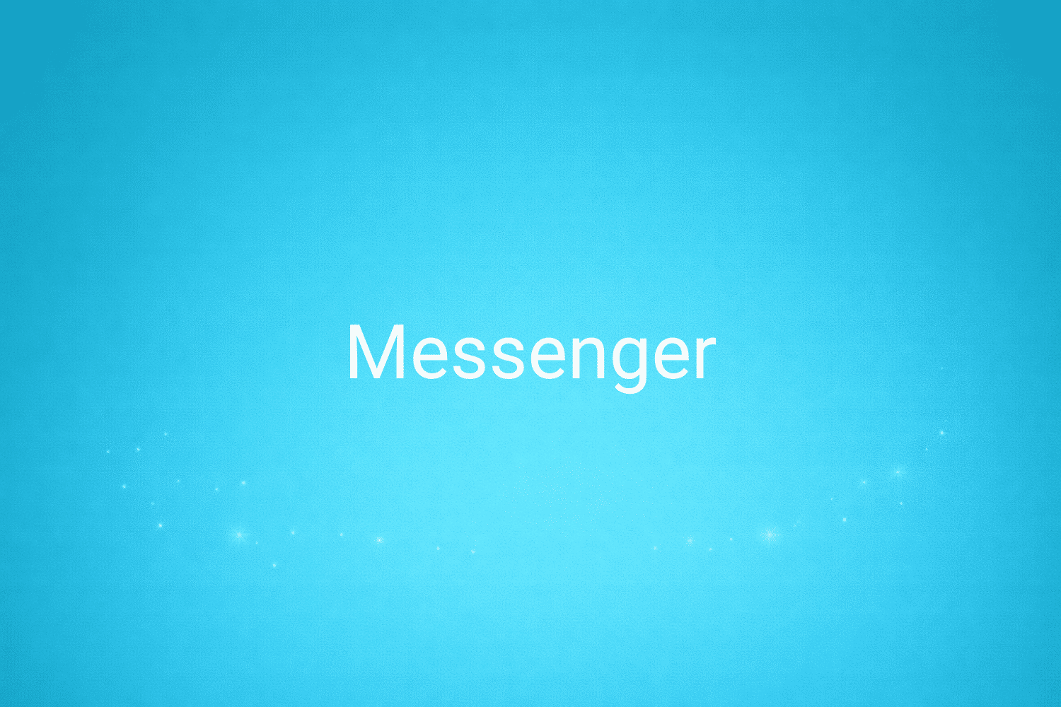 Illustration minimaliste sur fond bleu avec texte "Messenger", définition liée à la catégorie Marketing de contenus du glossaire marketing de M-Twice