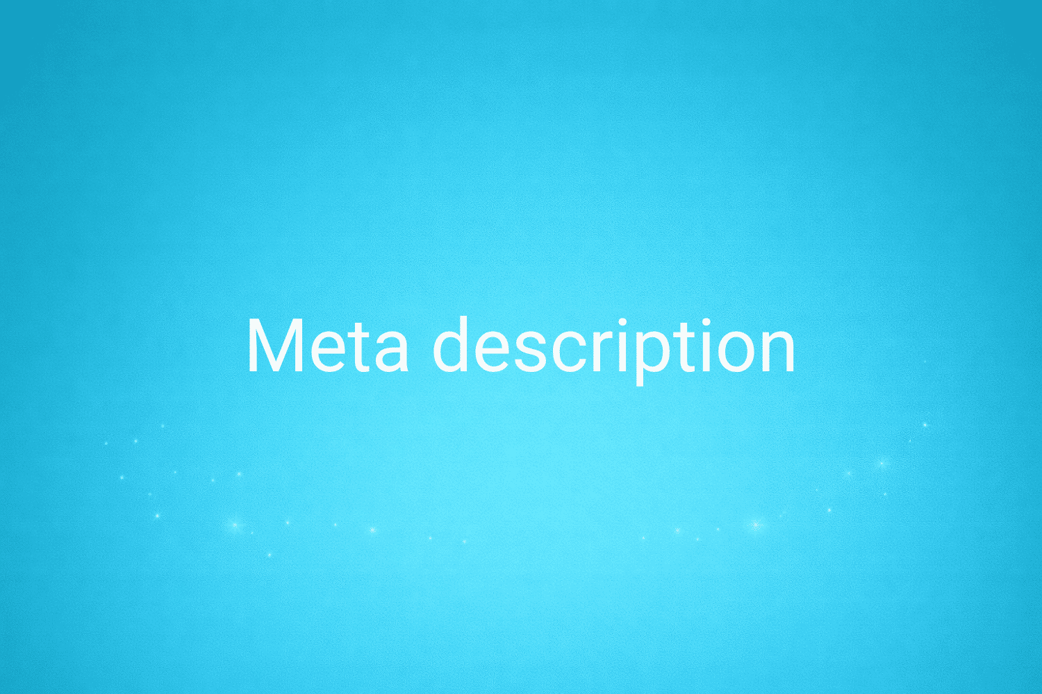 Illustration minimaliste sur fond bleu avec texte "Meta description", définition liée à la catégorie SEO du glossaire marketing de M-Twice