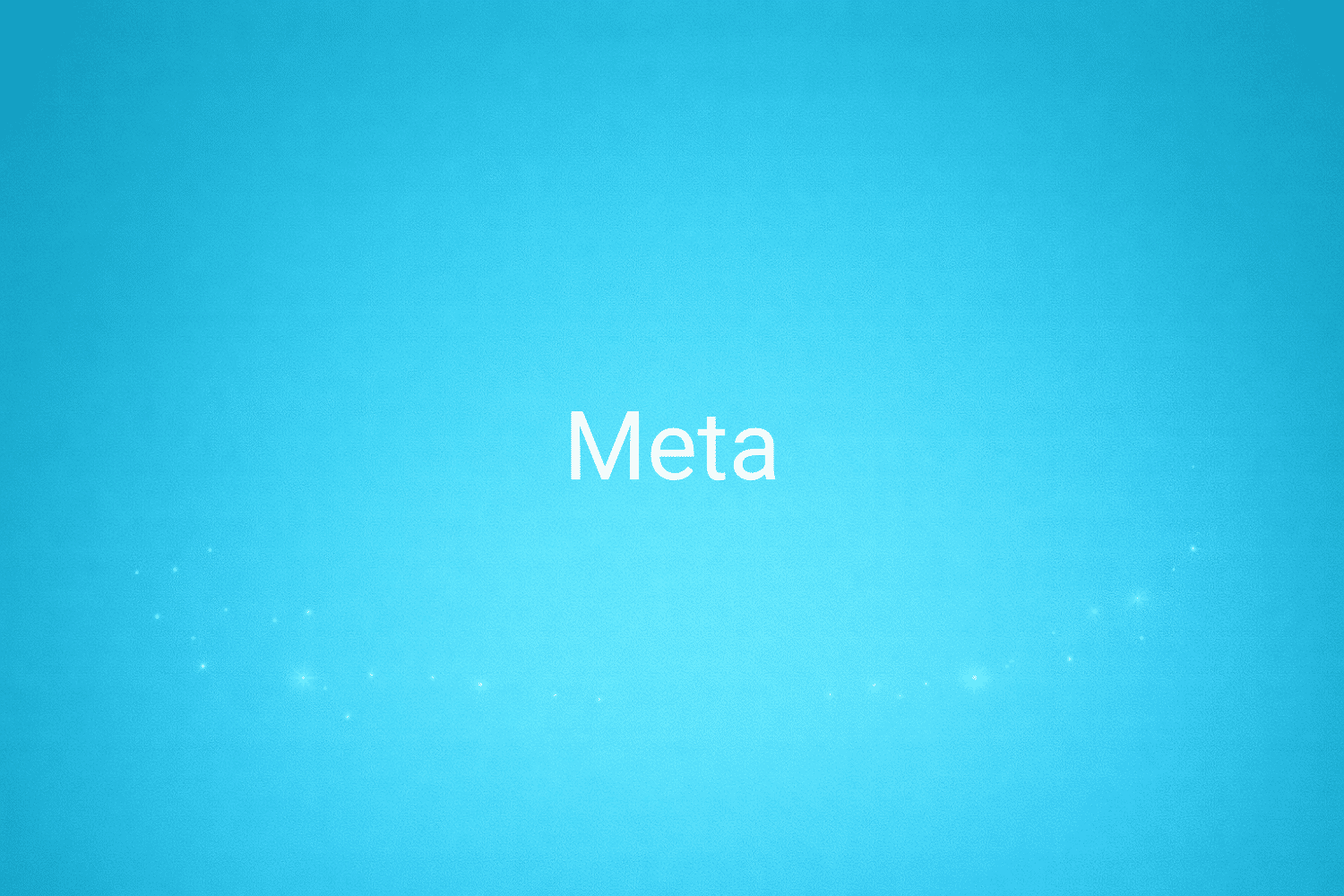 Illustration minimaliste sur fond bleu avec texte "Meta", définition liée à la catégorie Marketing de contenus du glossaire marketing de M-Twice