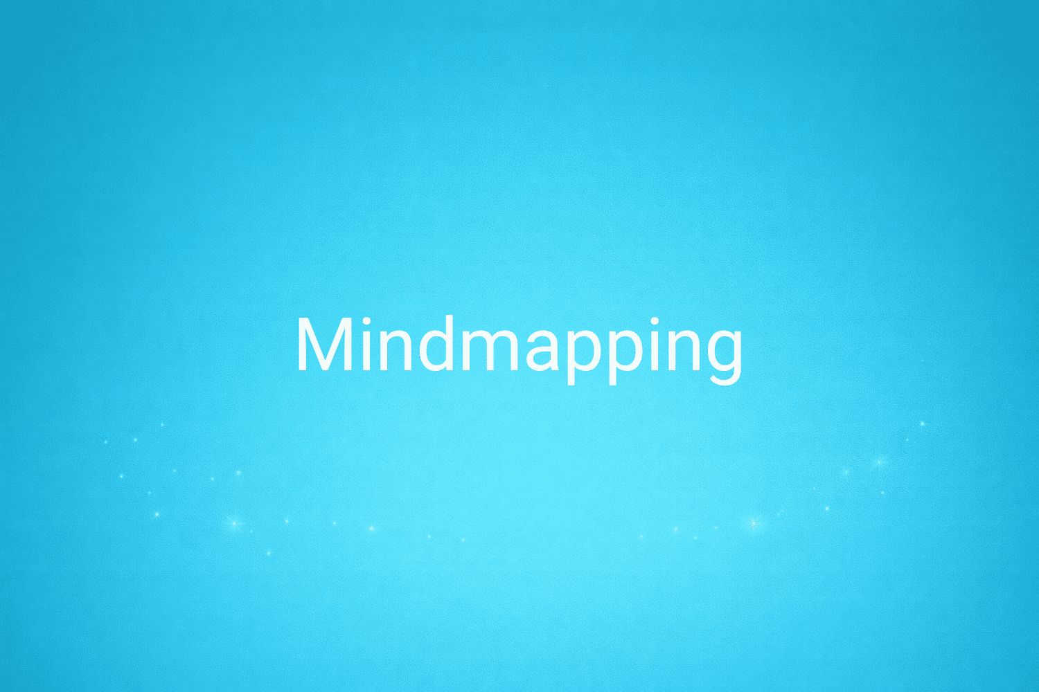 Illustration minimaliste sur fond bleu avec texte "Mindmapping", définition liée à la catégorie e-commerce du glossaire marketing de M-Twice