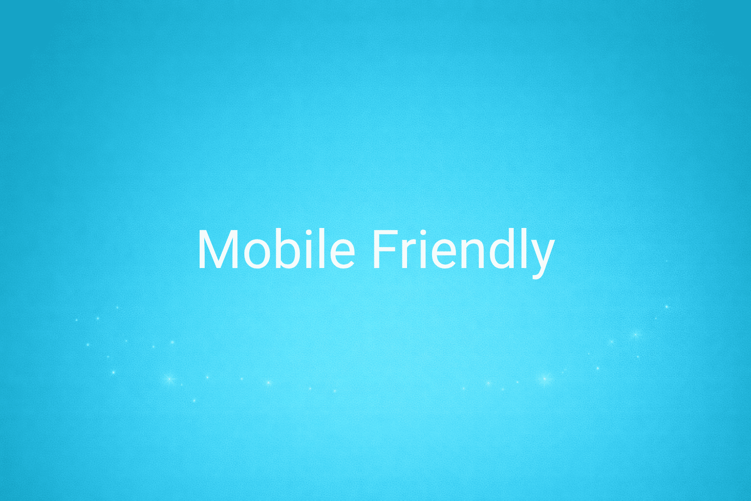 Illustration minimaliste sur fond bleu avec texte "Mobile Friendly", définition liée à la catégorie e-commerce du glossaire marketing de M-Twice