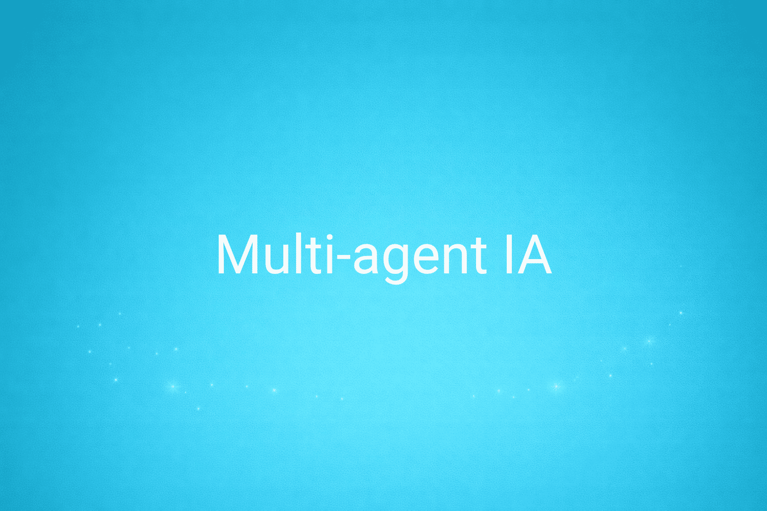 Illustration minimaliste sur fond bleu avec texte "Multi-agent IA", définition liée à la catégorie IA & Data du glossaire marketing de M-Twice