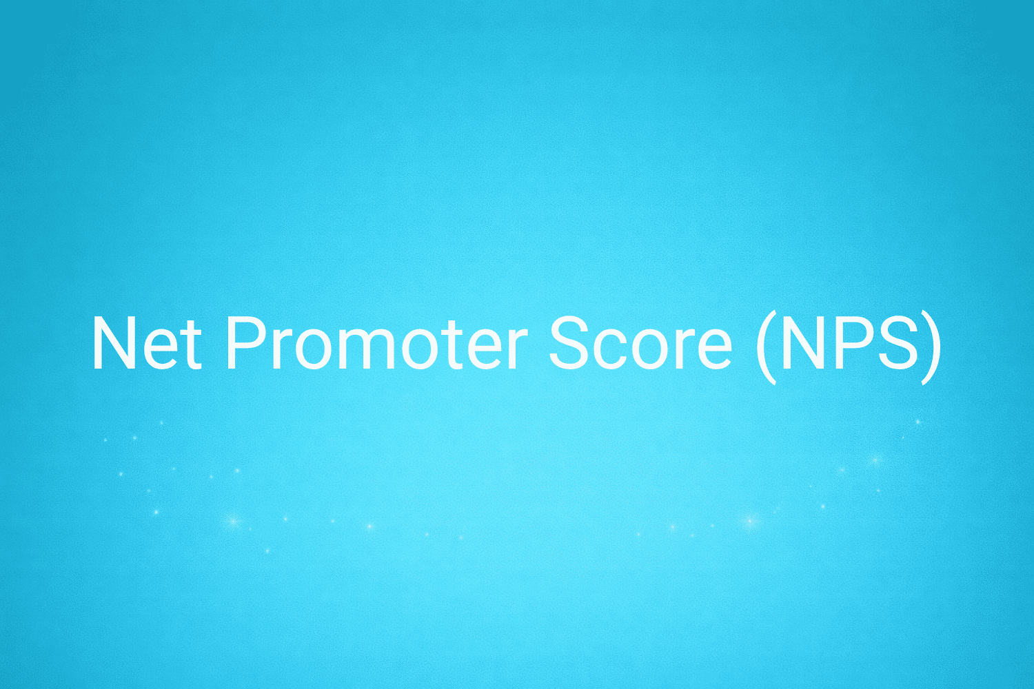 Illustration minimaliste sur fond bleu avec texte "Net Promoter Score (NPS)", définition liée à la catégorie Stratégie Marketing du glossaire marketing de M-Twice