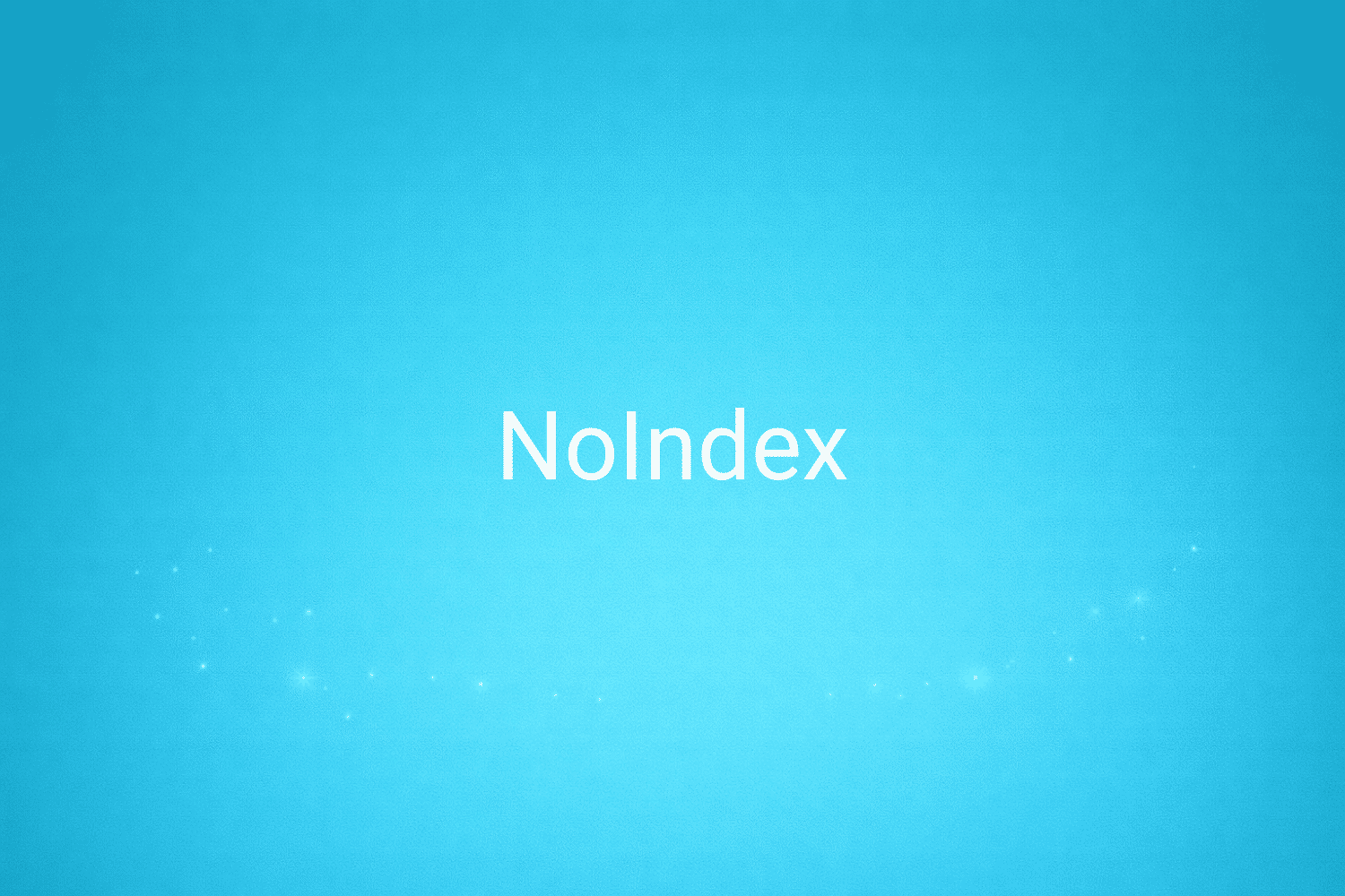 Illustration minimaliste sur fond bleu avec texte "NoIndex", définition liée à la catégorie SEO du glossaire marketing de M-Twice