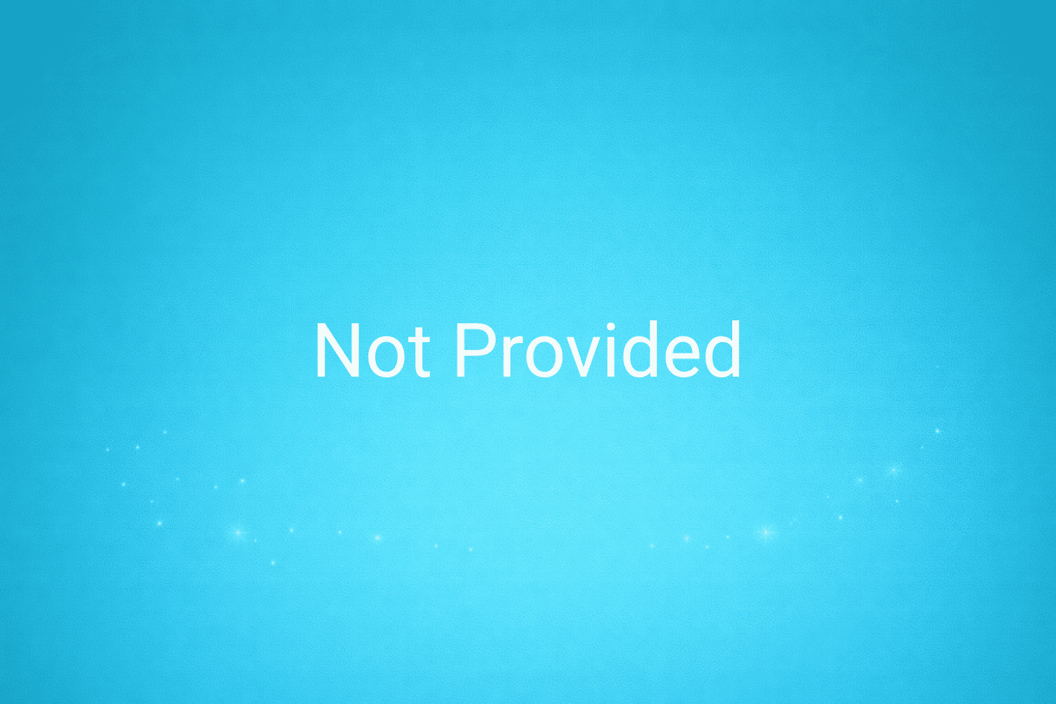 Illustration minimaliste sur fond bleu avec texte "Not Provided", définition liée à la catégorie SEO du glossaire marketing de M-Twice