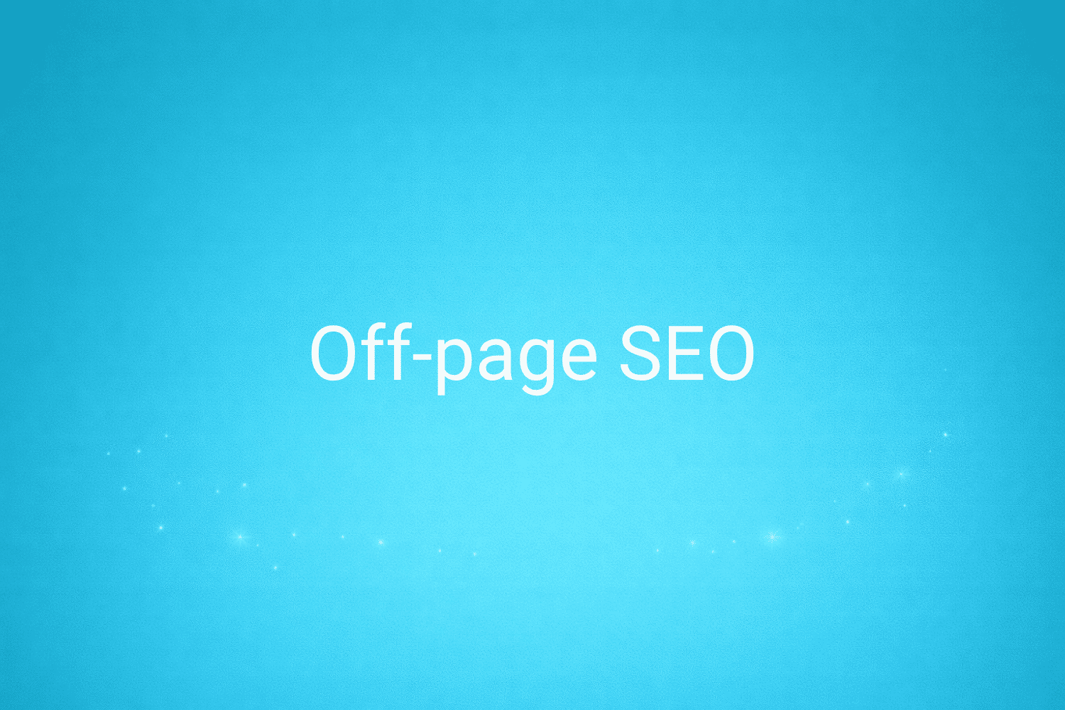 Illustration minimaliste sur fond bleu avec texte "Off-page SEO", définition liée à la catégorie SEO du glossaire marketing de M-Twice