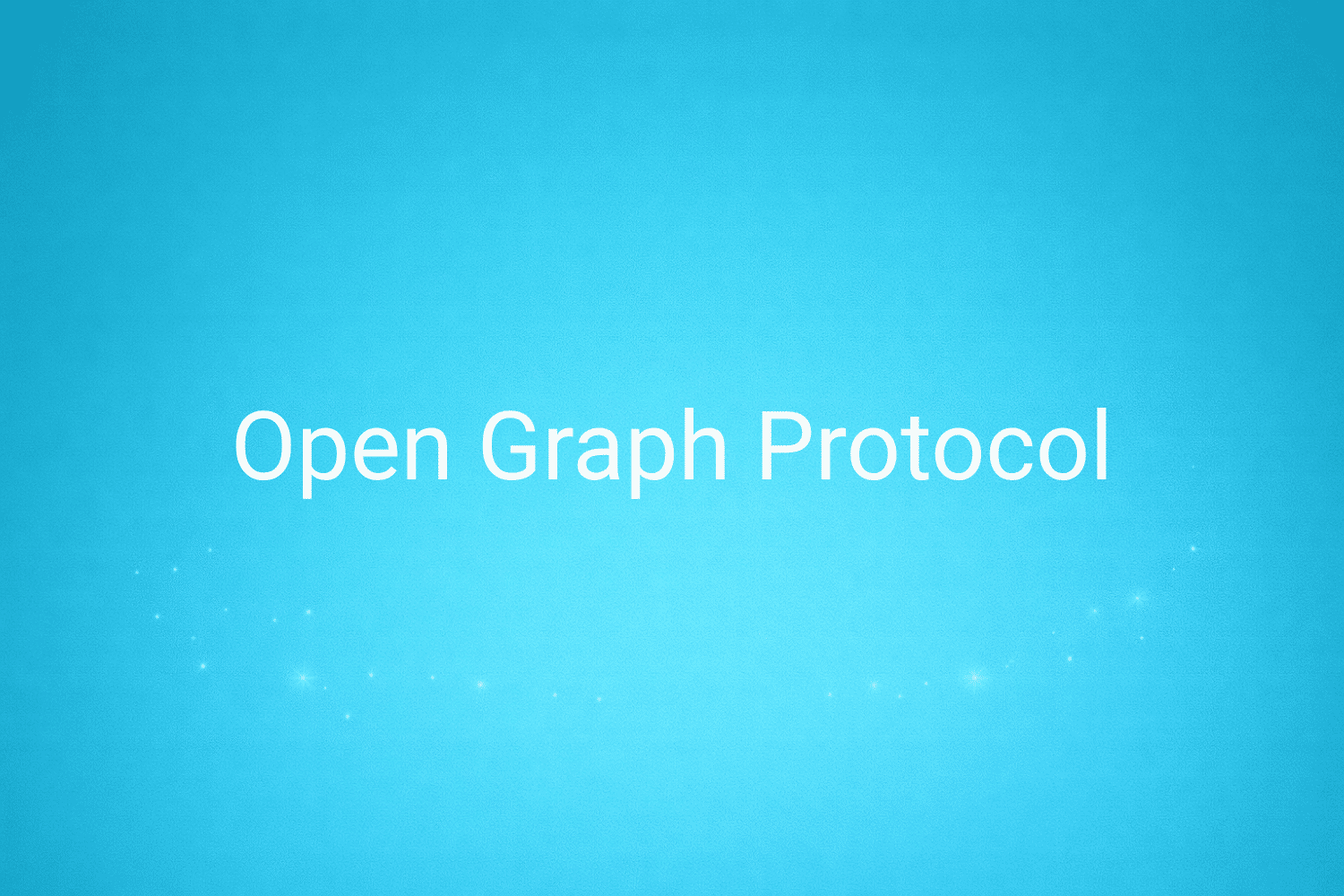 Illustration minimaliste sur fond bleu avec texte "Open Graph Protocol", définition liée à la catégorie e-commerce du glossaire marketing de M-Twice