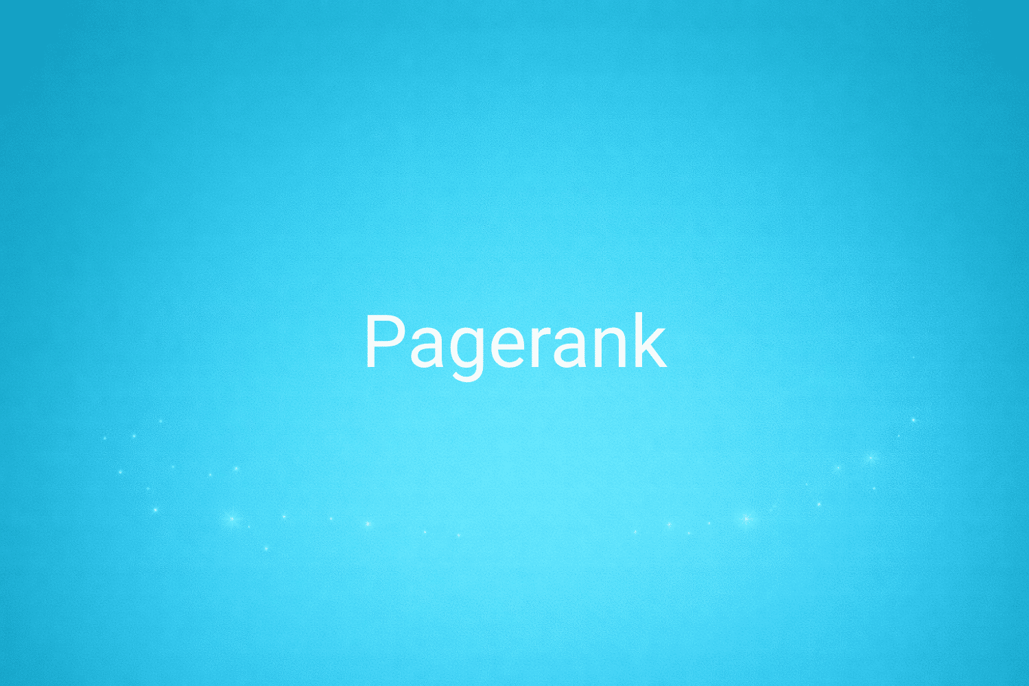 Illustration minimaliste sur fond bleu avec texte "Pagerank", définition liée à la catégorie SEO du glossaire marketing de M-Twice