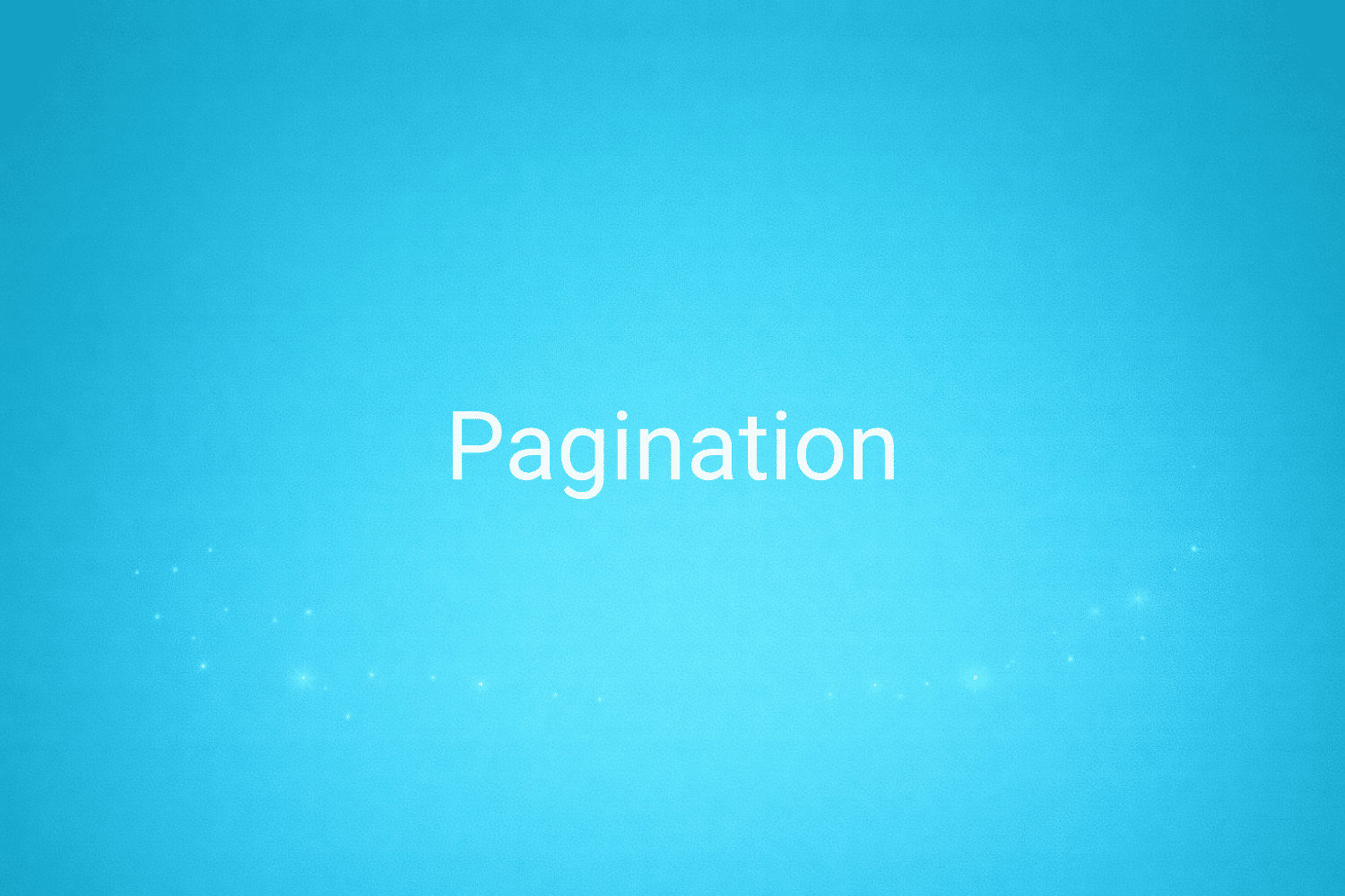 Illustration minimaliste sur fond bleu avec texte "Pagination", définition liée à la catégorie e-commerce du glossaire marketing de M-Twice