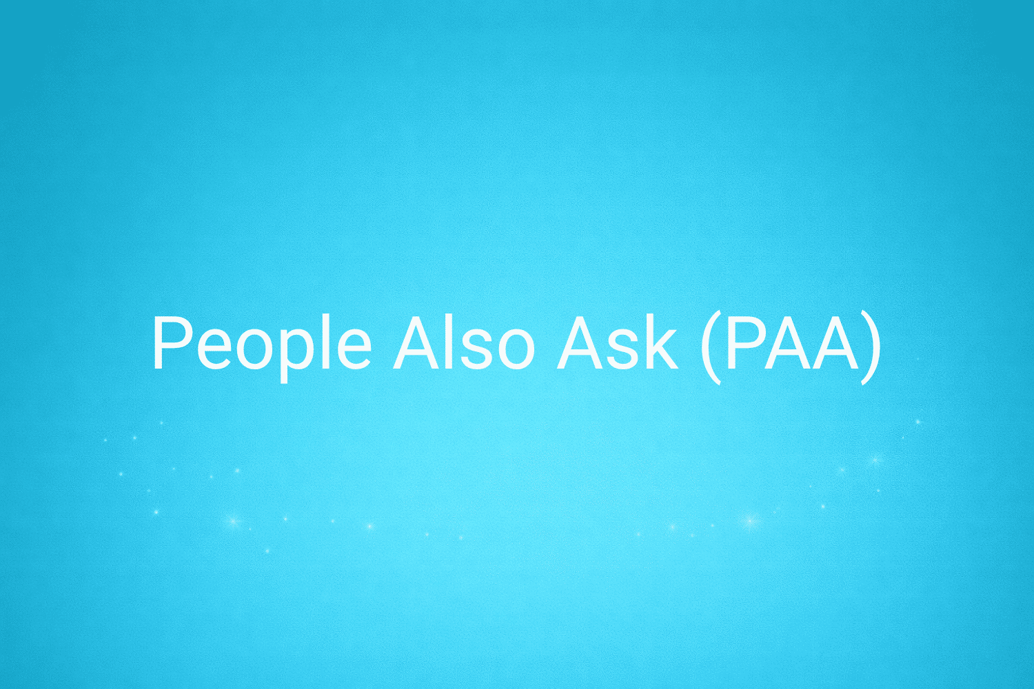 Illustration minimaliste sur fond bleu avec texte "People Also Ask (PAA)", définition liée à la catégorie Marketing de contenus du glossaire marketing de M-Twice