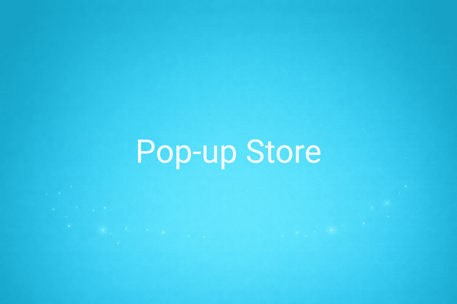 Illustration minimaliste sur fond bleu avec texte "Pop-up Store", définition liée à la catégorie Stratégie Marketing du glossaire marketing de M-Twice