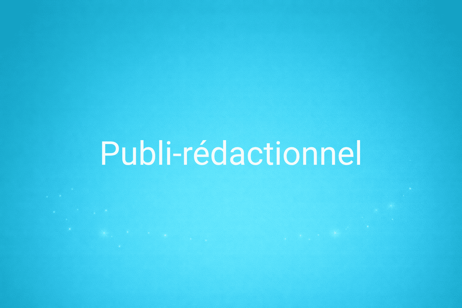 Illustration minimaliste sur fond bleu avec texte "Publi-rédactionnel", définition liée à la catégorie Stratégie Marketing du glossaire marketing de M-Twice