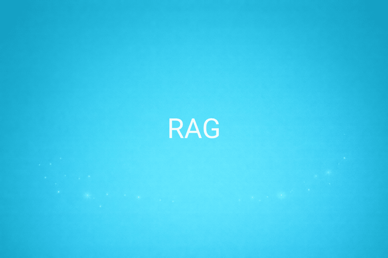 Illustration minimaliste sur fond bleu avec texte "RAG", définition liée à la catégorie IA & Data du glossaire marketing de M-Twice