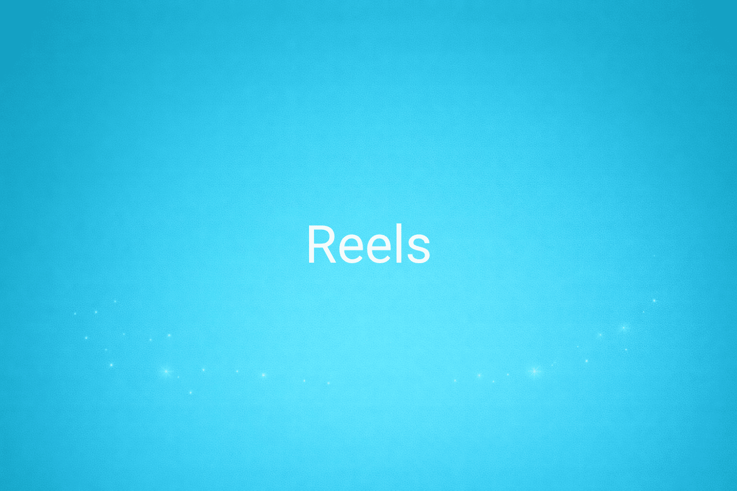 Illustration minimaliste sur fond bleu avec texte "Reels", définition liée à la catégorie Marketing de contenus du glossaire marketing de M-Twice