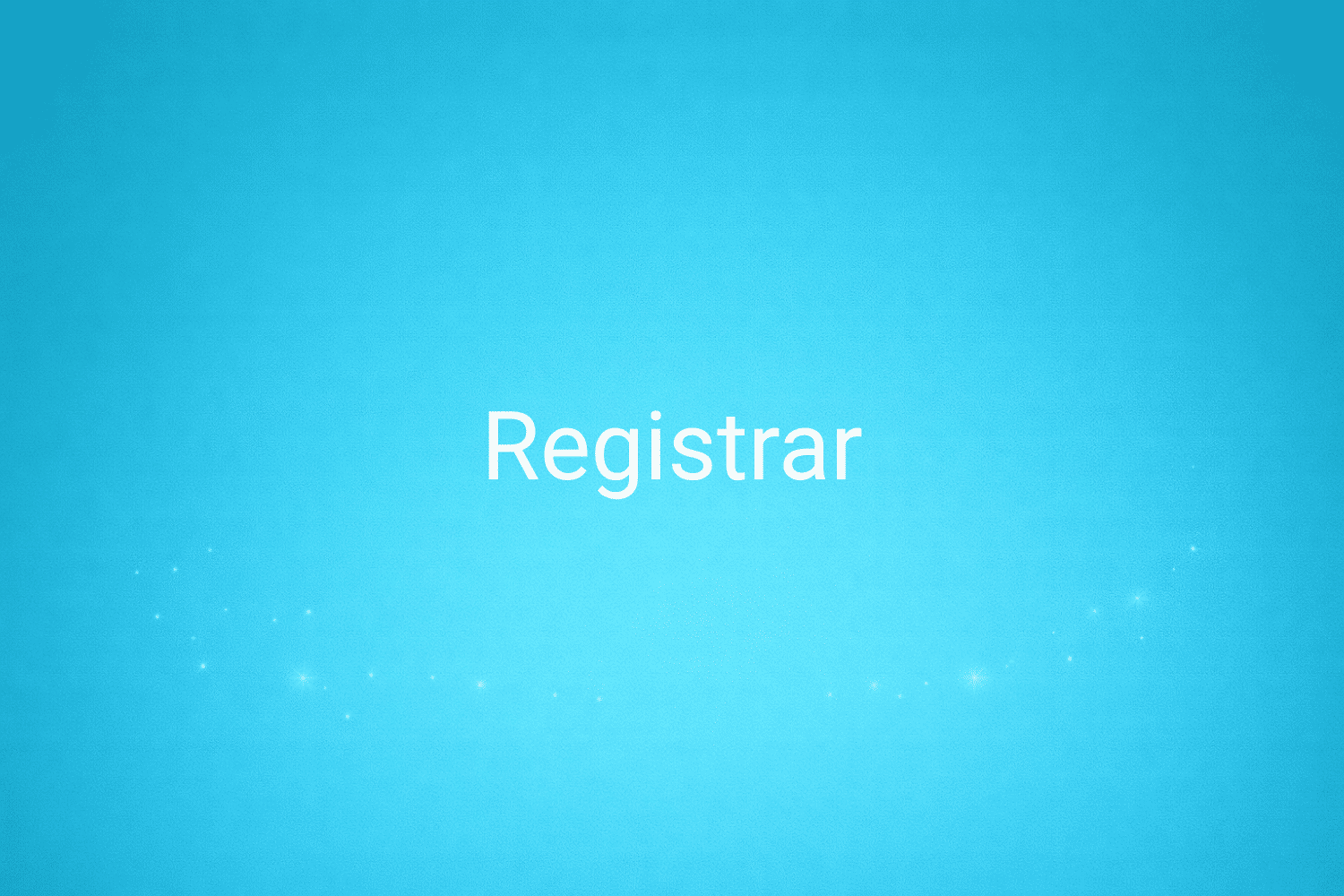 Illustration minimaliste sur fond bleu avec texte "Registrar", définition liée à la catégorie e-commerce du glossaire marketing de M-Twice
