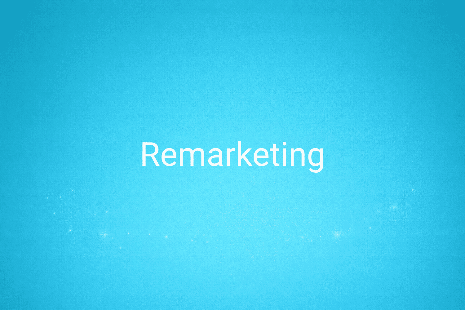 Illustration minimaliste sur fond bleu avec texte "Remarketing", définition liée à la catégorie e-commerce du glossaire marketing de M-Twice