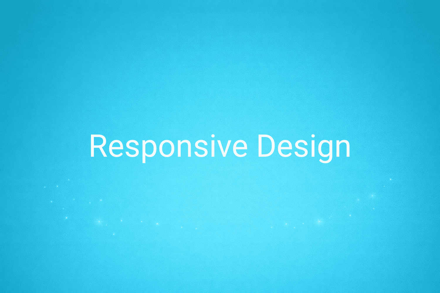 Illustration minimaliste sur fond bleu avec texte "Responsive Design", définition liée à la catégorie e-commerce du glossaire marketing de M-Twice