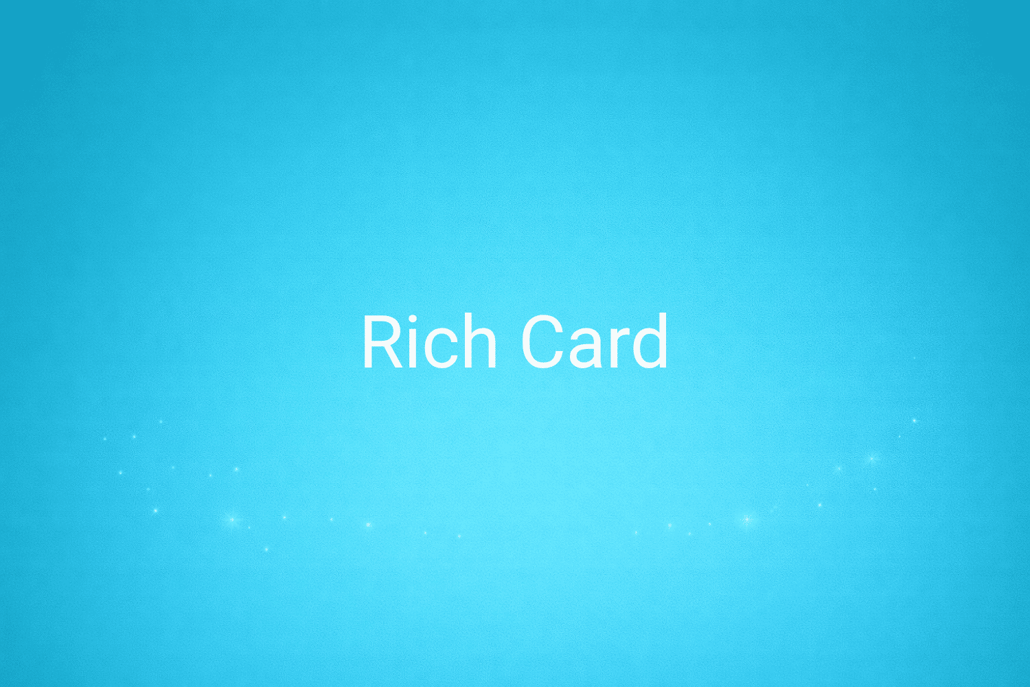 Illustration minimaliste sur fond bleu avec texte "Rich Card", définition liée à la catégorie SEO du glossaire marketing de M-Twice