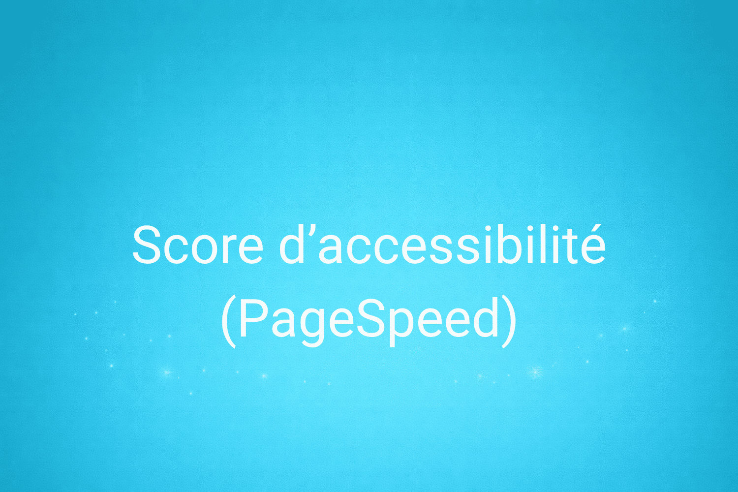 Illustration minimaliste sur fond bleu avec texte "Score d’accessibilité (PageSpeed)", définition liée à la catégorie SEO du glossaire marketing de M-Twice