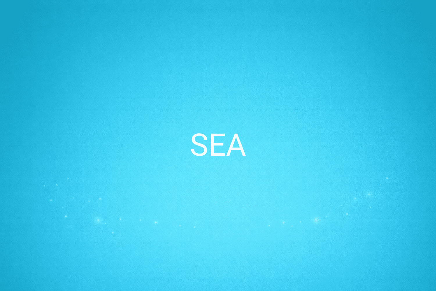 Illustration minimaliste sur fond bleu avec texte "SEA", définition liée à la catégorie Publicité en ligne du glossaire marketing de M-Twice