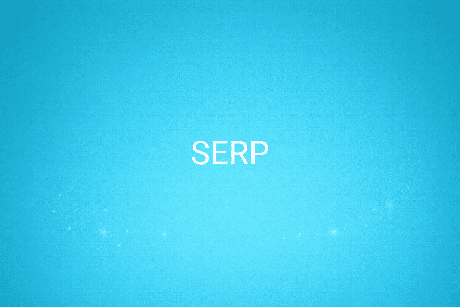 Illustration minimaliste sur fond bleu avec texte "SERP", définition liée à la catégorie SEO du glossaire marketing de M-Twice
