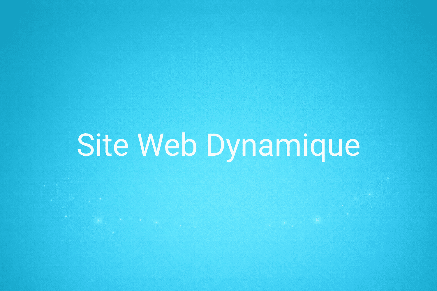 Illustration minimaliste sur fond bleu avec texte "Site Web Dynamique", définition liée à la catégorie e-commerce du glossaire marketing de M-Twice