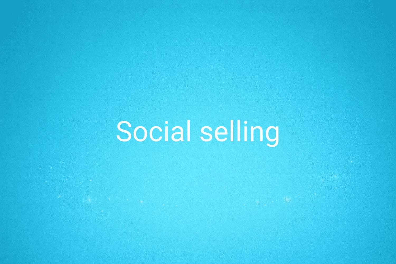 Illustration minimaliste sur fond bleu avec texte "Social selling", définition liée à la catégorie Stratégie Marketing du glossaire marketing de M-Twice