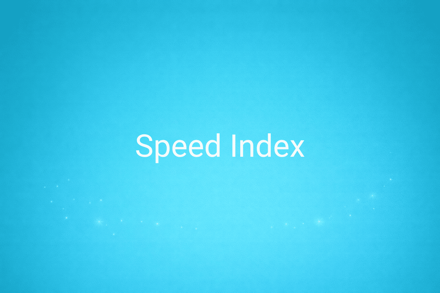 Illustration minimaliste sur fond bleu avec texte "Speed Index", définition liée à la catégorie e-commerce du glossaire marketing de M-Twice