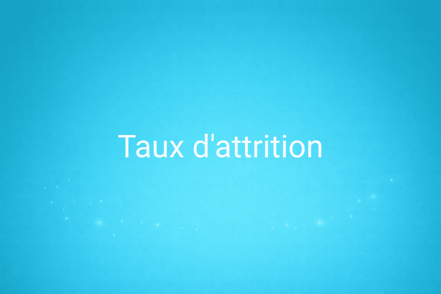 Illustration minimaliste sur fond bleu avec texte "Taux d'attrition", définition liée à la catégorie Stratégie Marketing du glossaire marketing de M-Twice
