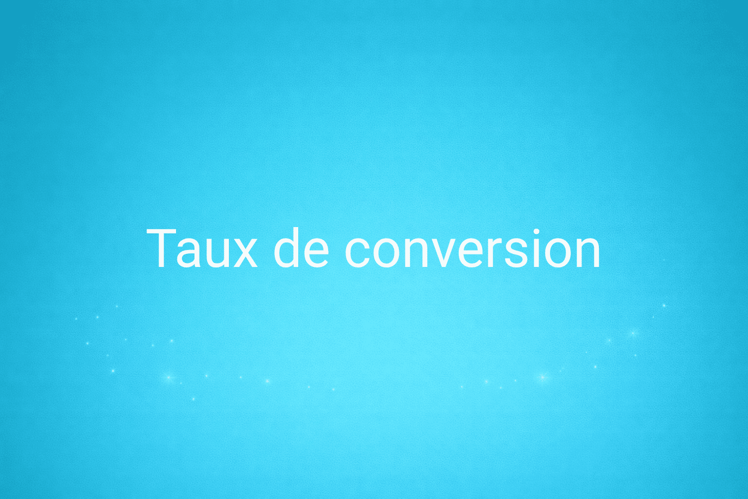 Illustration minimaliste sur fond bleu avec texte "Taux de conversion", définition liée à la catégorie Stratégie Marketing du glossaire marketing de M-Twice