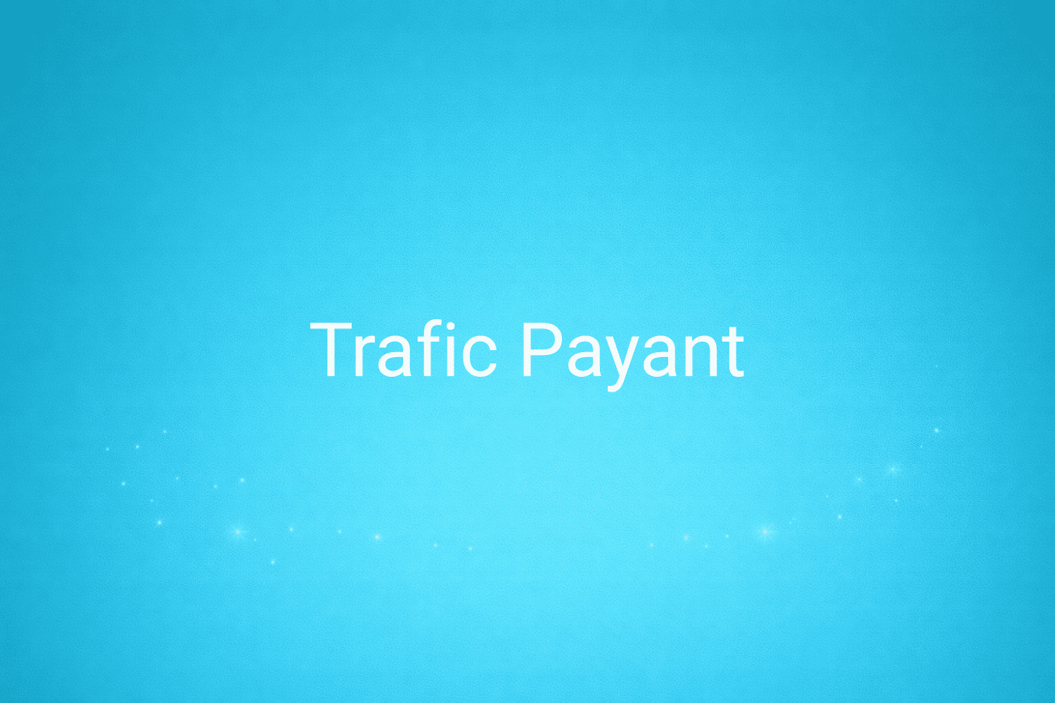 Illustration minimaliste sur fond bleu avec texte "Trafic Payant", définition liée à la catégorie Publicité en ligne du glossaire marketing de M-Twice
