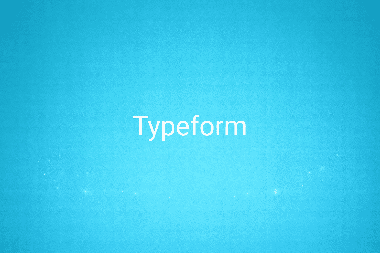 Illustration minimaliste sur fond bleu avec texte "Typeform", définition liée à la catégorie Marketing de contenus du glossaire marketing de M-Twice