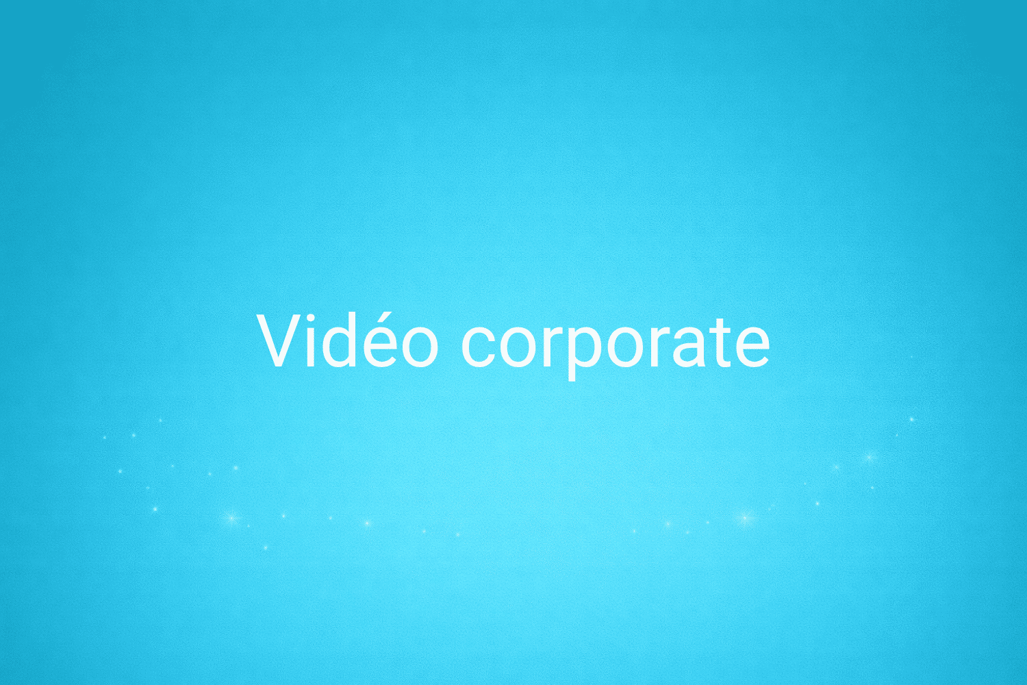 Illustration minimaliste sur fond bleu avec texte "Vidéo corporate", définition liée à la catégorie Marketing de contenus du glossaire marketing de M-Twice